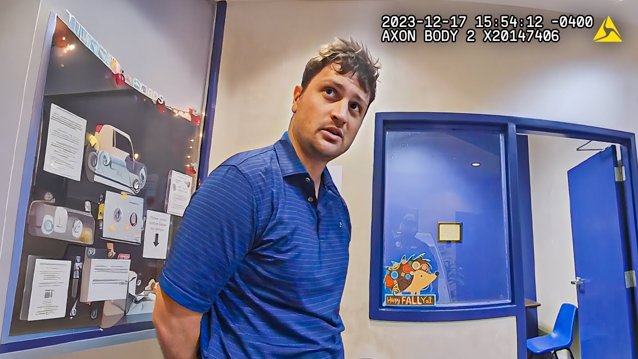 Cops Catch Man Violently Beating His Meat in the Police Station!